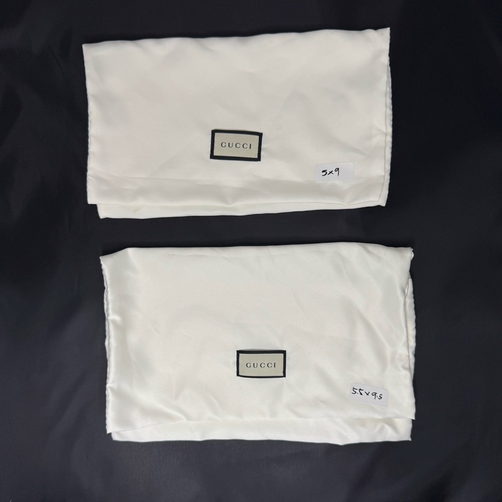 Gucci dust bags (sold separately)